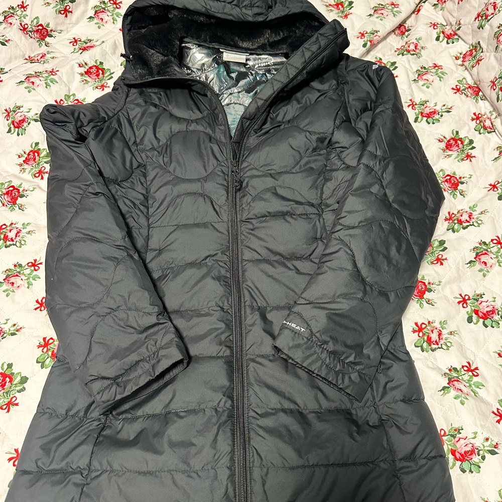 Columbia Powder Lite II women's hooded puffer jacket in black